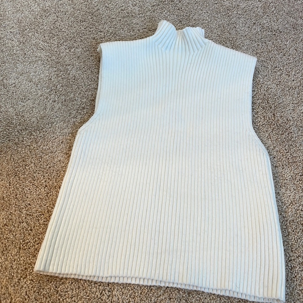 Zara turtle neck tank knit top L